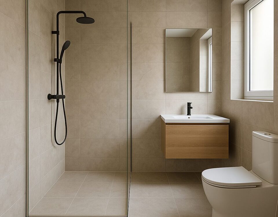 Sprchový kút 120×80: walk-in efekt aj v byte – ako riešiť odtok, spád a vstup bez špliechania - 4