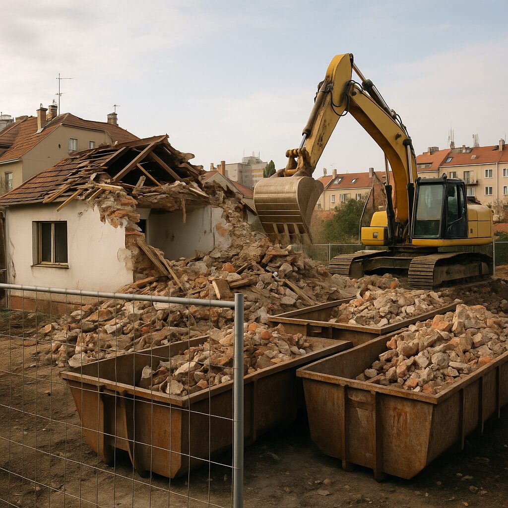 Jak probíhá demolice domu nebo menší stavby krok za krokem